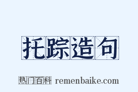 托踪造句是什么意思的图片